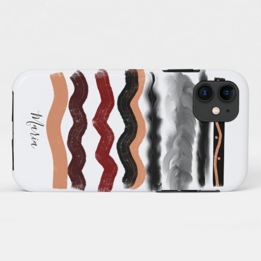 Elegant Bohemian Gold en Black Signature Case-Mate iPhone Case (Achterkant (horizontaal))