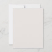 Elegant Bohemian Ivory Minimalist Rehearings Dinne Kaart (Achterkant)