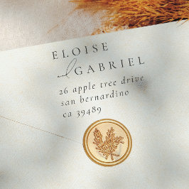 Elegant Bohemian minimalist Wedding Return Address Zelfinktende Stempel