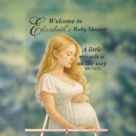 Elegant Bohemian Mom to be Baby Shower Acryl Bord