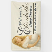 Elegant Bohemian Mom to be Baby Shower Spandoek (Verticaal)