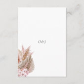 Elegant Bohemian Pampas Grass Wedding Website Informatiekaartje (Achterkant)