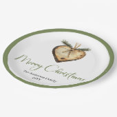 Elegant Bohemian Pine Wreath Festive Holiday Plate Papieren Bordje (Gekanteld)