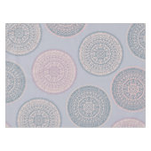 Elegant Bohemian Pink Blue Pastel Mandala Pattern Tafelkleed (Voorkant (Horizontaal))