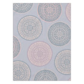 Elegant Bohemian Pink Blue Pastel Mandala Pattern Tafelkleed (Voorkant)