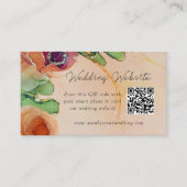 Elegant Bohemian QR Wedding Website Kaart Visitekaartje (Voorkant)