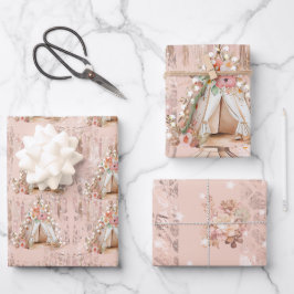 Elegant Bohemian Tent Slumber Party Inpakpapier Vel