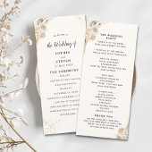 Elegant Bohemian Wedding Featuring Yellow and Beig Programmakaart