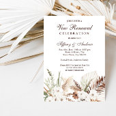 Elegant Bohemian White Floral Vow Renewal Kaart