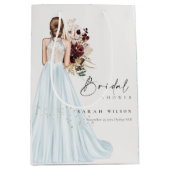 Elegant Boho Aqua Blue Wedding Gown Vrijgezellenfe Medium Cadeauzakje (Voorkant)