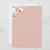 Elegant Boho Aquarel Bloemen | Foto Afstuderen Aankondiging (Achterkant)