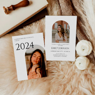 Elegant Boho Arch Afstuderen Kaart