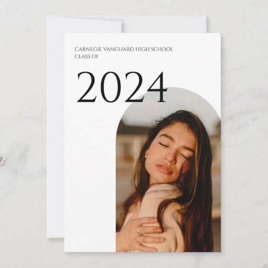 Elegant Boho Arch Afstuderen Kaart (Voorkant)