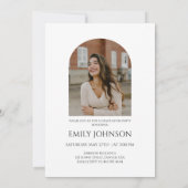 Elegant Boho Arch Afstuderen Kaart (Achterkant)