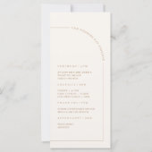 Elegant Boho Arch Minimalist Wedding Programme (Achterkant)