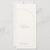 Elegant Boho Arch Minimalist Wedding Programme (Voorkant)