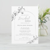 Elegant Boho Arch White Gold Orchids Vrijgezellenf Kaart (Staand voorkant)