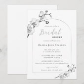 Elegant Boho Arch White Gold Orchids Vrijgezellenf Kaart (Voorkant / Achterkant)