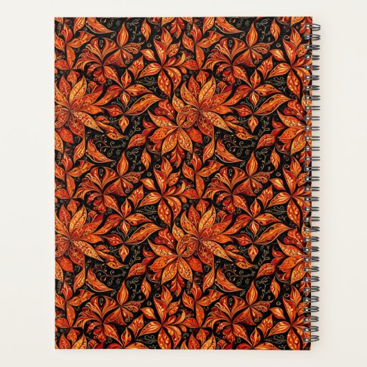 Elegant Boho Autumn Shades Monogram with Initial Planner (Achterkant)