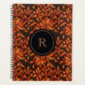 Elegant Boho Autumn Shades Monogram with Initial Planner (Voorkant)
