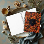 Elegant Boho Autumn Shades Monogram with Initial  Planner