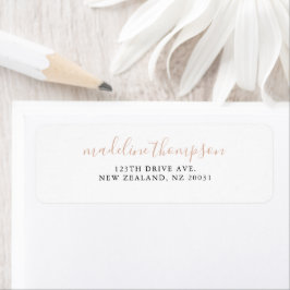 Elegant Boho Beige Kalligrafie Script Etiket