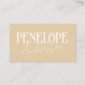 Elegant Boho Beige Neutrale QR-code Minimaal Moder Visitekaartje (Voorkant)