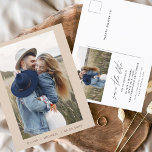 Elegant Boho bewaart de datum fotominimalist Aankondigingskaart<br><div class="desc">Boho Terracotta van het huwelijk sparen de kaarten van de Datum die een foto op de voorkant hebben. Sparen de kaarten van de Datum bevatten een moderne hand geschreven kromme manuscripttypografie die elegant,  eenvoudig en modern zijn om na u minimalistische eenvoudige trouwdag te gebruiken viering.</div>