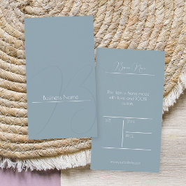 Elegant boho blauw zakelijke productprijs label visitekaartje