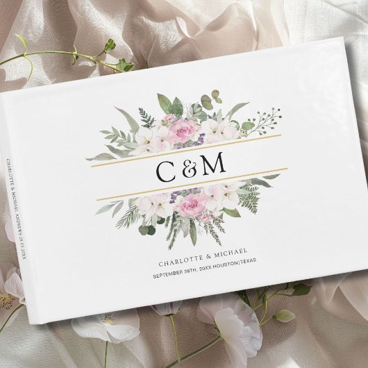 Elegant Boho Bloem  Gastenboek