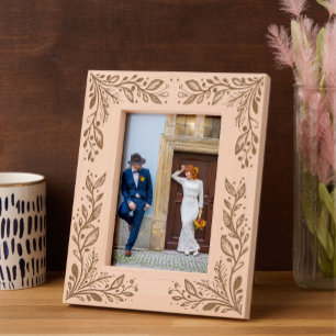 Elegant Boho Bloem Gegraveerde Lijstjes