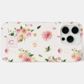 Elegant Boho Bloem | Initieel Monogram Case-Mate iPhone Case (Achterkant (horizontaal))