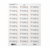 Elegant Boho Bloem Rustic Trouw Retouradres Etiket (Full Sheet)