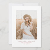 Elegant Boho Bloemen Afstudeerder Party | AFSTUDER Kaart (Achterkant)