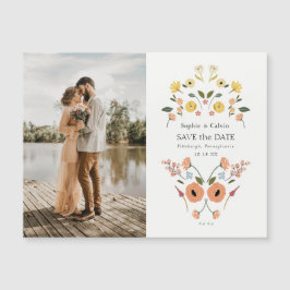 Elegant  Boho Bloemen Bruiloft Save the Date