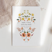 Elegant  Boho Bloemen Bruiloft Save the Date
