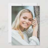 Elegant Boho Bloemen Foto Afstuderen Kaart (Achterkant)