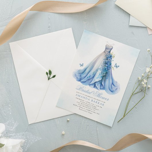 Elegant Boho Bloemen Trouwjurk Vrijgezellenfeest Kaart