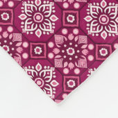 Elegant  Boho Bloemenpatroon Fleece Deken (Hoek)