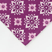 Elegant Boho Bloemenpatroon Fleece Deken (Hoek)