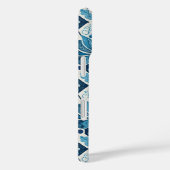 Elegant Boho Bloemenpatroon in Blauw Case-Mate iPhone Case (Achterkant / Rechts)