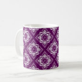 Elegant Boho Bloemenpatroon Koffiemok (Voorkant links)