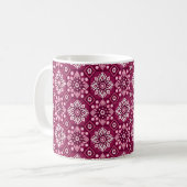 Elegant  Boho Bloemenpatroon Koffiemok (Voorkant links)