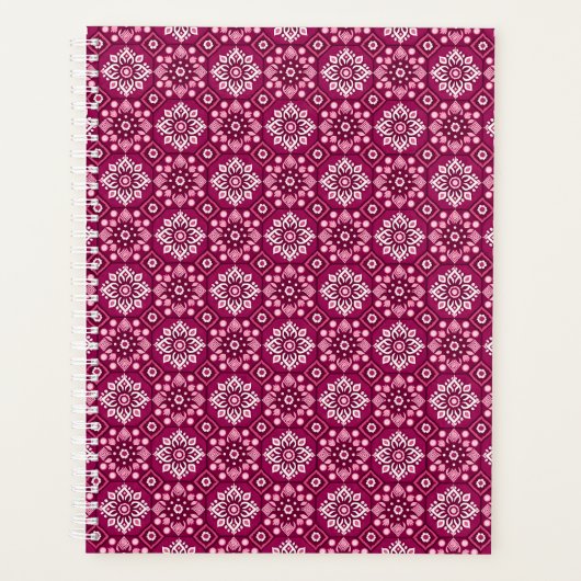 Elegant Boho Bloemenpatroon Planner (Voorkant)