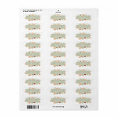 Elegant Boho Bloemige Handgeschreven Retouradres Etiket (Full Sheet)