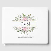 Elegant Boho Bloemmotief  Gastenboek (Voorkant)