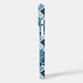 Elegant Boho Bloemmotief in Blauw Case-Mate iPhone Case (Achterkant / Links)