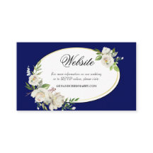 Elegant Boho Blue Floral Wedding Website