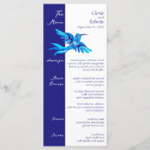 Elegant Boho Blue kolibries Mexicaanse bruiloft Menu (Voorkant)
