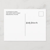 Elegant Boho Blue Roos Floral Arch Wedding Invite Uitnodiging Briefkaart (Achterkant)